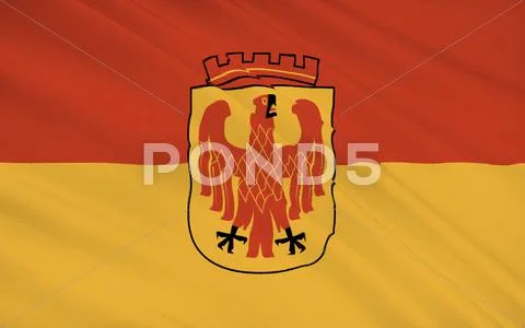 Flag of Potsdam is the capital city of the German federal state of Brandenbur Stock Illustration