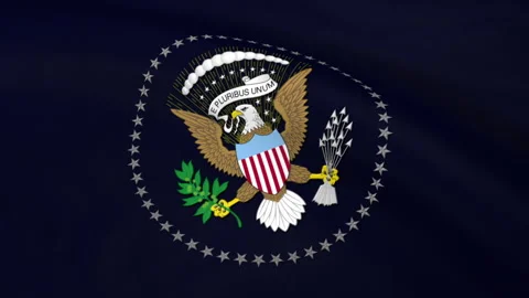 Flag of the President of the US Loop Stock Footage 241264688