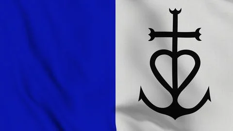 Flag of the Principality of Aigues Mortes Stock Illustration