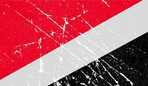 Flag of The Principality Sealand with old texture. Vector Stock Illustration