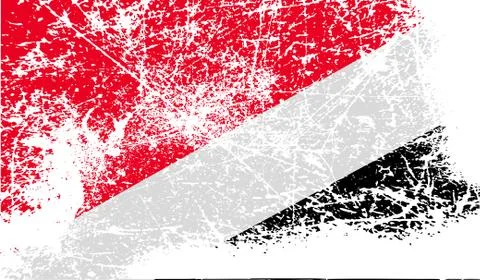 Flag of The Principality Sealand with old texture. Stock Illustration