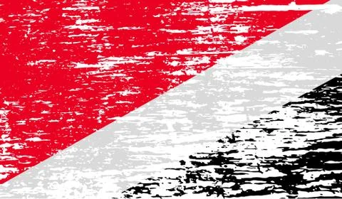 Flag of The Principality Sealand with old texture. Stock Illustration