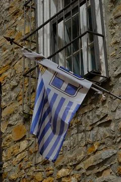 Flag of the Principality of Seborga 库存照片
