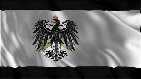Flag of Prussia waving slowly Stock Footage 342146777
