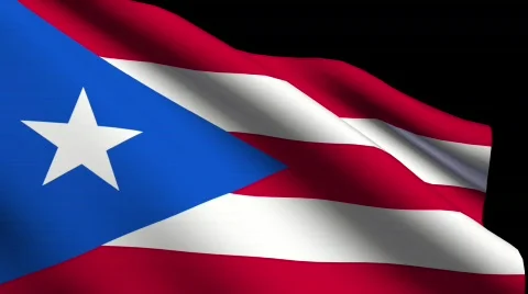 Flag of puerto rico Stock Footage 621083