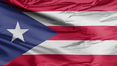 Flag of Puerto Rico Stock Footage 112638260