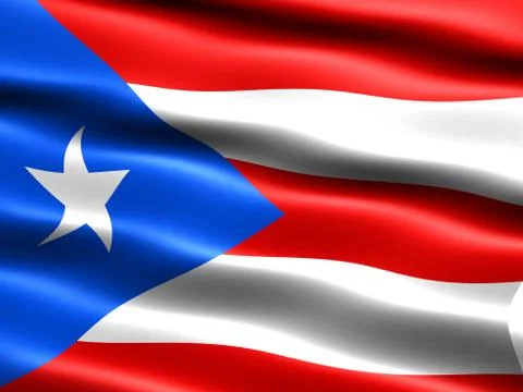 Flag of puerto rico 스톡 일러스트
