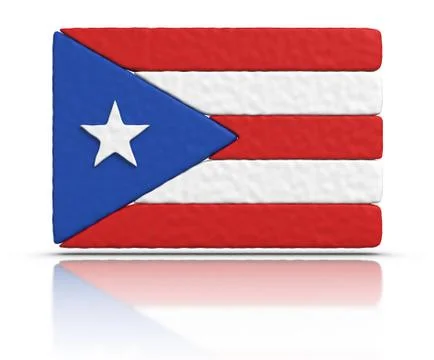 Flag of puerto rico Stock Illustration