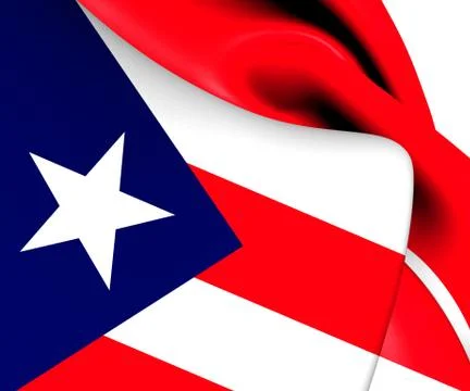 Flag of puerto rico Stock Illustration
