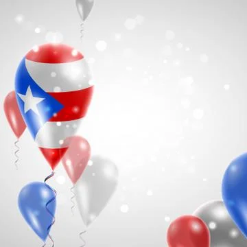 Flag of Puerto Rico Stock Illustration