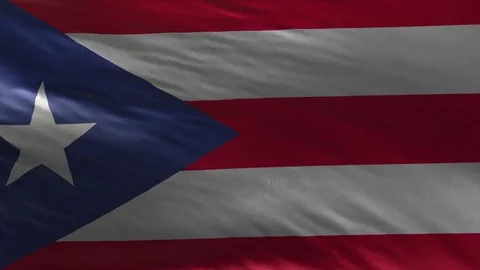 Flag of Puerto Rico Loop Stock Footage 112637928