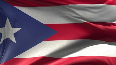 Flag of Puerto Rico Loop Stock Footage 112637948