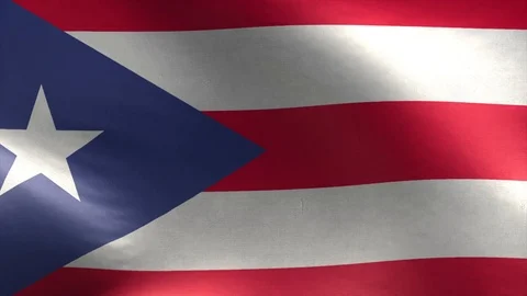 Flag of Puerto Rico Loop Stock Footage 112637996