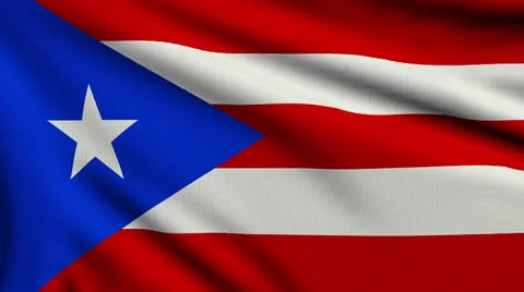 Flag of Puerto Rico looping Stock Footage 25512113