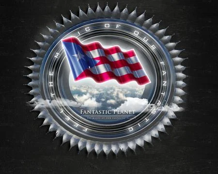 Flag PuertoRico quality designer flag Stock Illustration