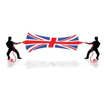 Flag Pull Brexit Illustrazione stock