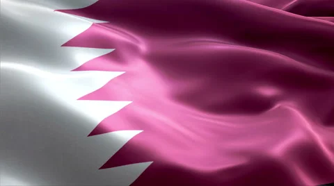 Flag Qatar Video stock 47764767