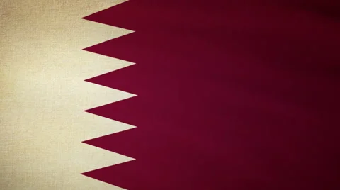 Flag Qatar Stock Footage 61151665