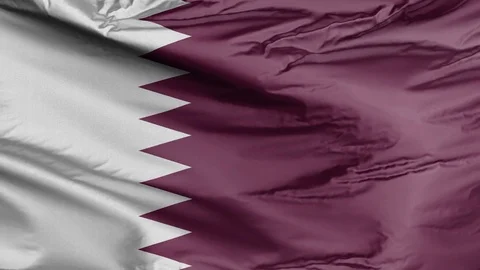 Flag of Qatar Stock Footage 111681404