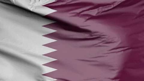 Flag of Qatar Stock Footage 111681450