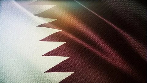 Flag of Qatar Stock Footage 111682209