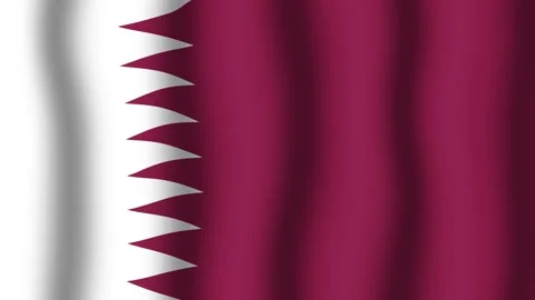 Flag of Qatar Stock Footage 175854770
