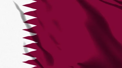 The Flag of Qatar Stock Footage 242804695