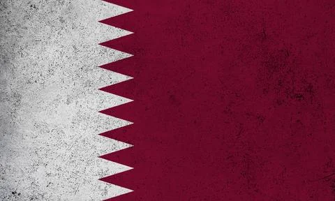 Flag Qatar grunge texture Stock Illustration