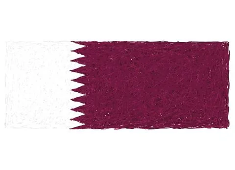 Flag of qatar Stock Illustration