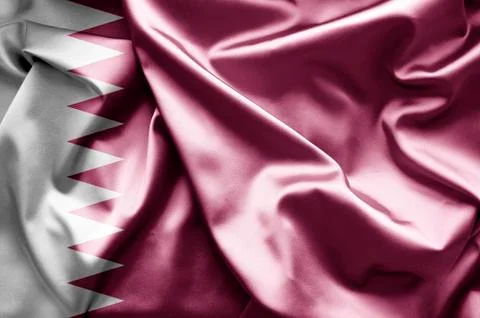 Flag of qatar Stock Illustration