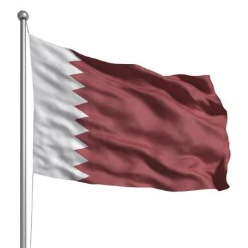 Flag of qatar Stock Illustration