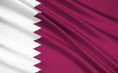 Flag of Qatar Stock Illustration