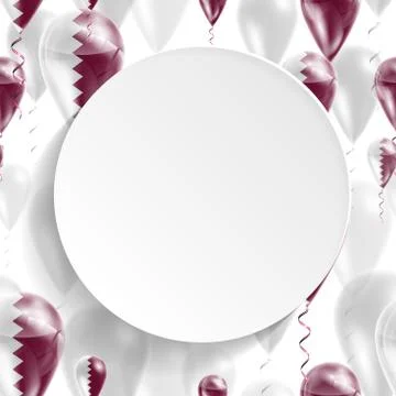 Flag of Qatar Stock Illustration