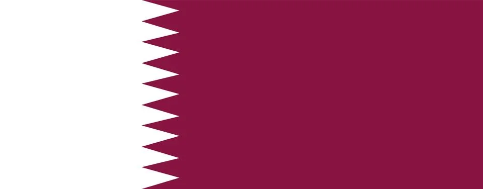 Flag of Qatar Stock Illustration