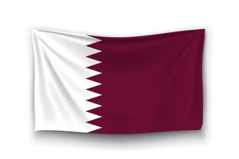 Flag of qatar Stock Illustration