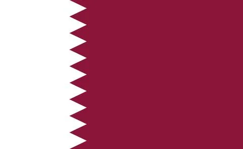 Flag of Qatar Stock Illustration