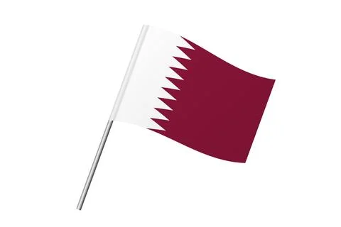 Flag of Qatar Stock Illustration