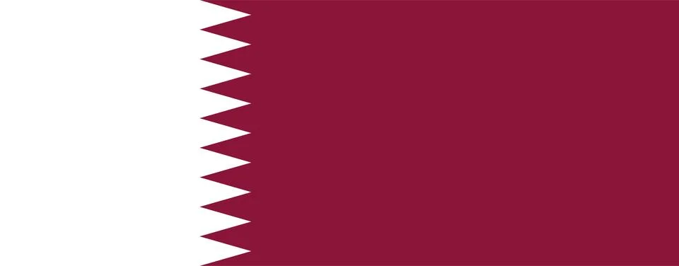 Flag of Qatar Stock Illustration