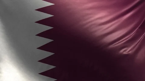 Flag of Qatar Loop Stock Footage 111682302