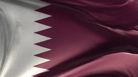Flag of Qatar Loop Stock Footage 111682347