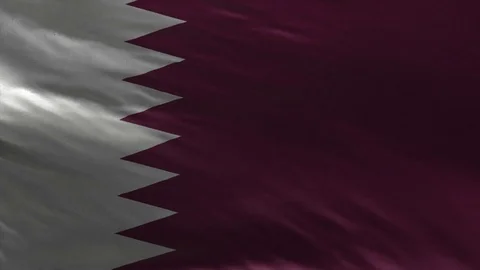 Flag of Qatar Loop Stock Footage 111682406