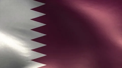 Flag of Qatar Loop Stock Footage 111682634