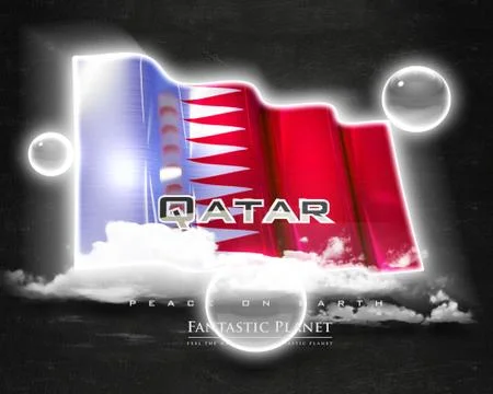 Flag Qatar quality designer flag Stock Illustration