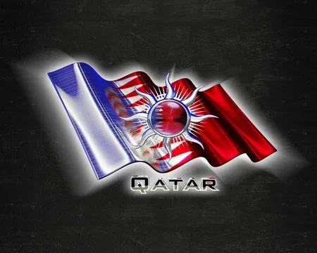 Flag Qatar quality designer flag Stock Illustration