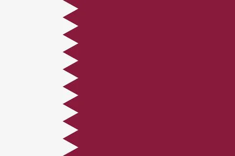 The flag of Qatar vector icon. Qatar symbol Stock Illustration
