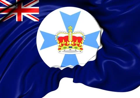 Flag of queensland, australia. Stock Illustration