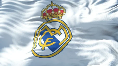 Flag of Real Madrid Loop Stock Footage 104691345