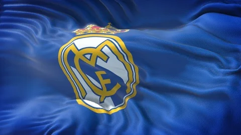 Flag of Real Madrid Loop Stock Footage 104783245