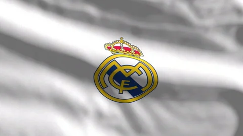 Flag with the Real Madrid team crest (Loop) Stock Footage 310662534