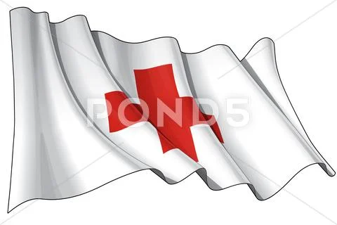 Flag of Red Cross: Royalty Free Illustration #22132114